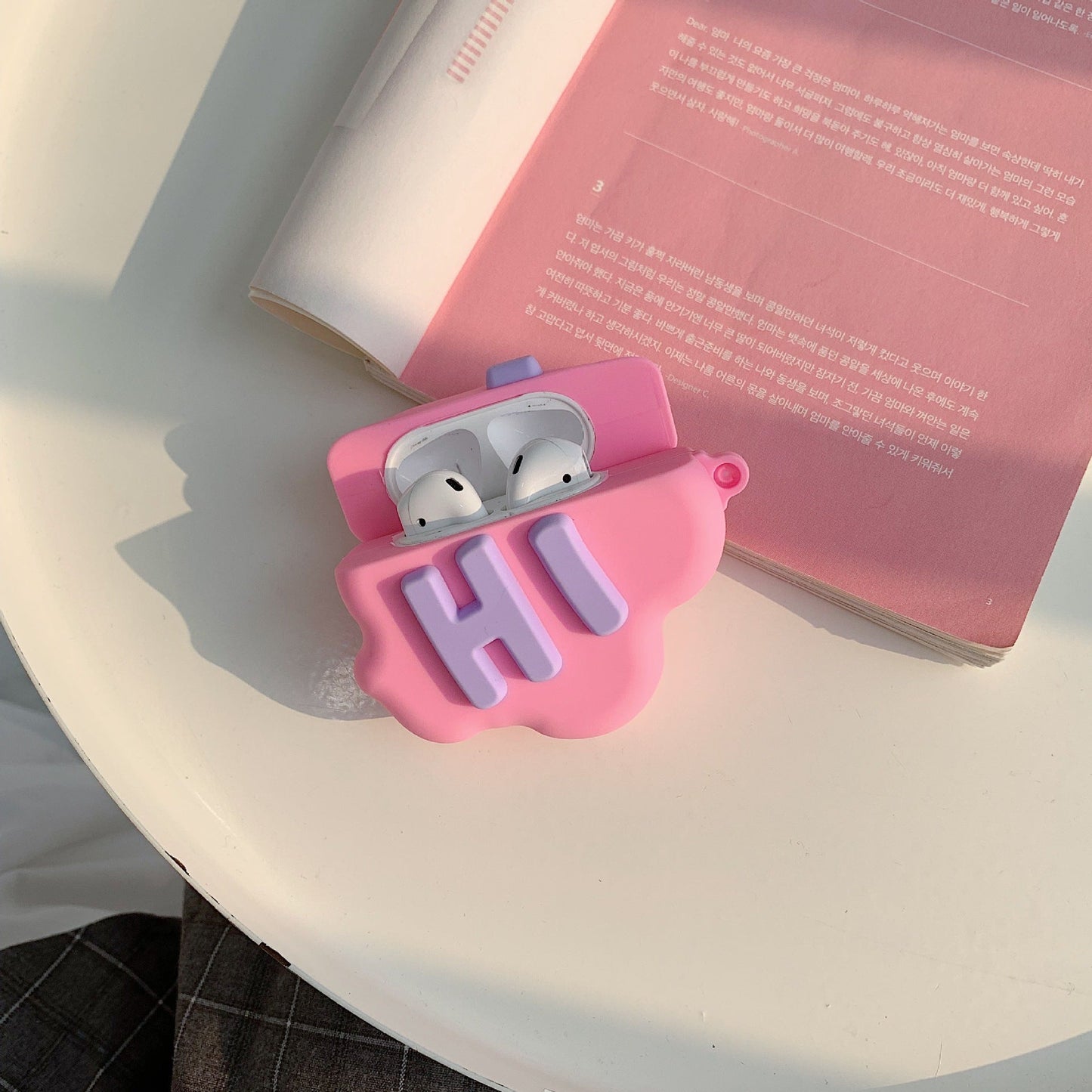 AirPod 2 Case 3D HI BYE Cloud Letter Cartoon